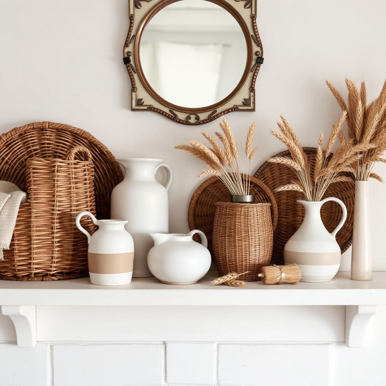 Farmhouse decor styling