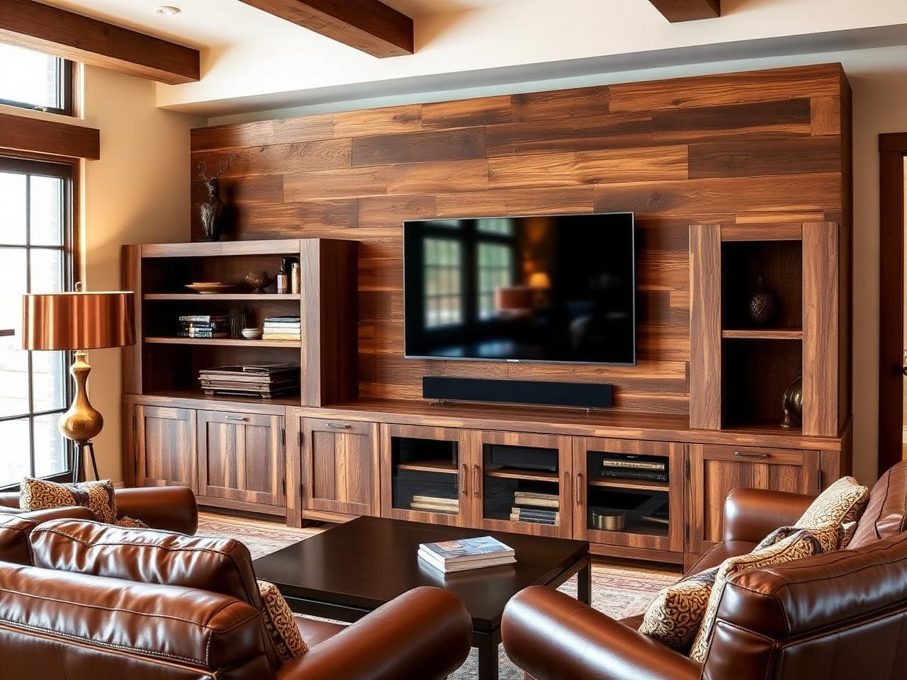 Rustic entertainment center